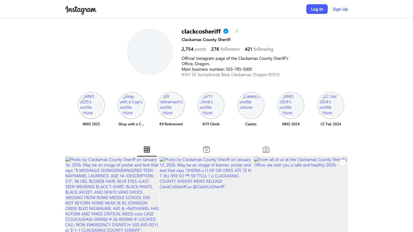 Clackamas County Sheriff (@clackcosheriff) • Instagram photos and videos